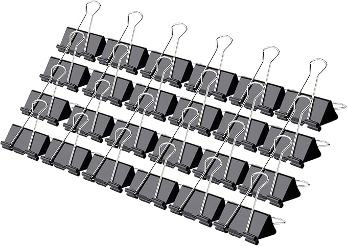 Binder Clips 1.25 Inch, Heavy-Duty Grip by Qimailer