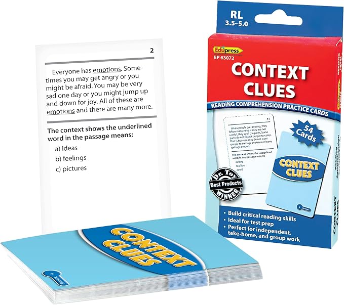 Edupress Context Clues Practice Cards, Levels 3.5-5.0 by TeacherCreatedResourcesOS