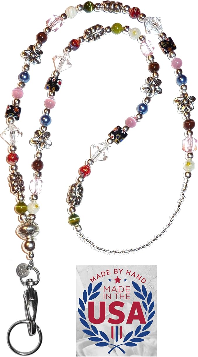 Hidden Hollow Beads Slim Style Women's Fashion Beaded Lanyard by HiddenHollowBeads