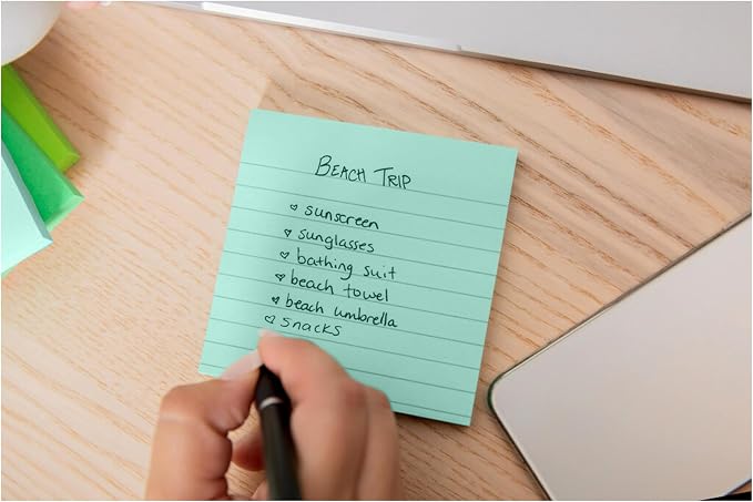 Post-it 100% Recycled Paper Super Sticky Notes, 2X The Sticking Power, 4x4 in - Image 12