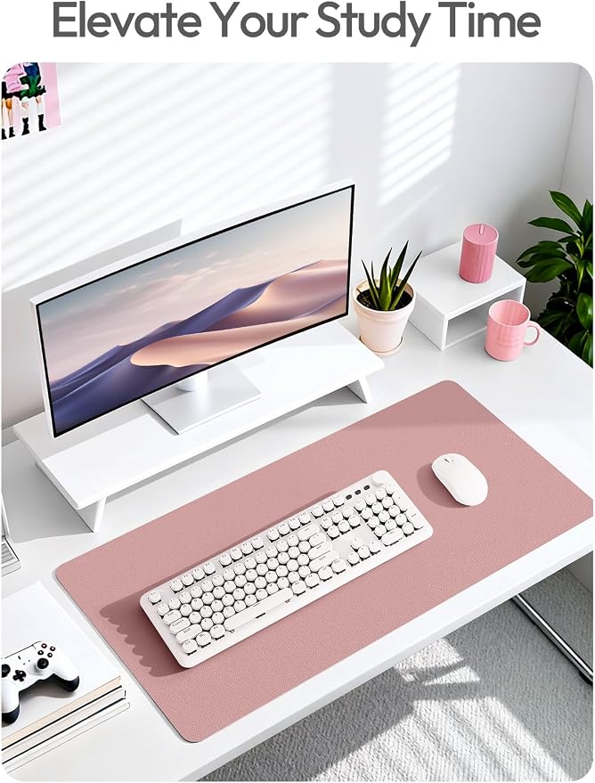 YSAGi Leather Desk Protector, Office Mat, Large Mouse Mat, Non-Slip PU Leather - Image 6