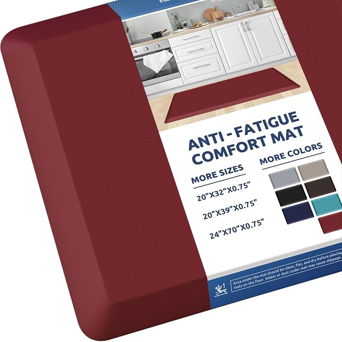 KitchenClouds Kitchen Mat Cushioned Anti Fatigue Rug 20"x39" Water Resistant by KitchenClouds