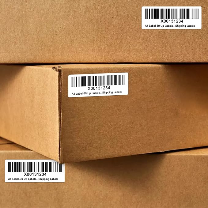 500 Sheets 15000 Pcs 30 Up 1" x2-5/8 Shipping Address Barcode Labels - Image 7