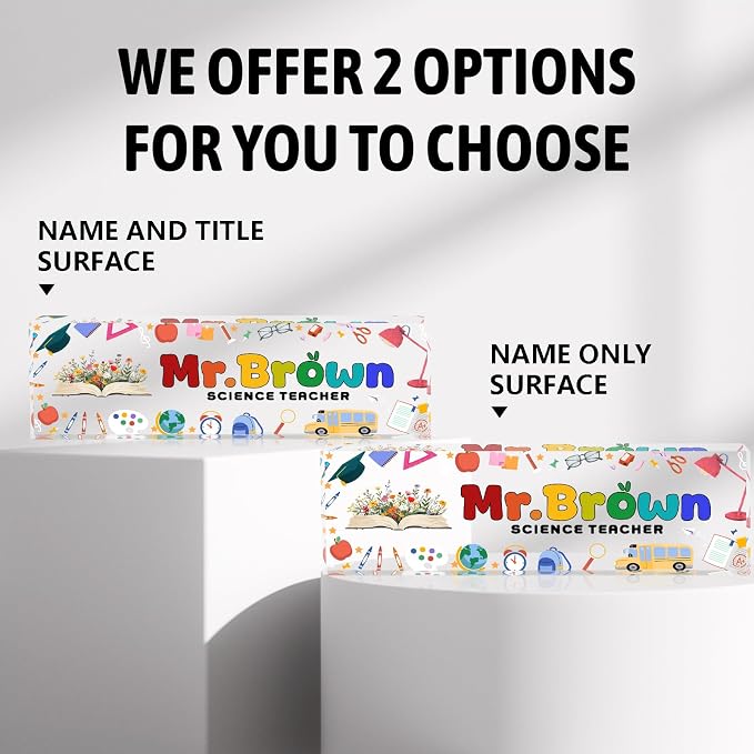Custom Desk Name Plate Personalized, Acrylic Name Plate - Image 4