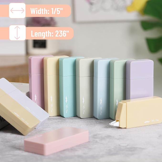 Mr. Pen- Aesthetic Correction Tape Bulk, 0.2" x 236", Pastel Colors | Cute - Image 3
