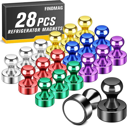 FINDMAG Refrigerator Magnets, Strong Colorful Whiteboard Magnet, Small by FINDMAG