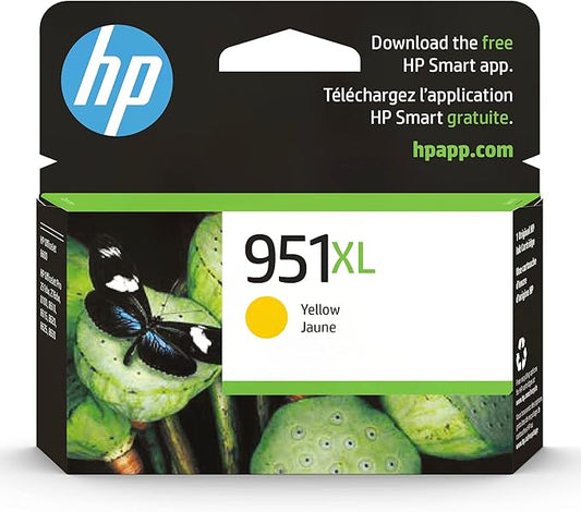 HP 951XL Yellow High-yield Ink Cartridge for HP Printers | Works with Printer Series: OfficeJet 8600, Pro 251dw, 276dw, 8100, 8610, 8620, 8630 | Eligible for Instant Ink | CN048AN-DeskLoop Office