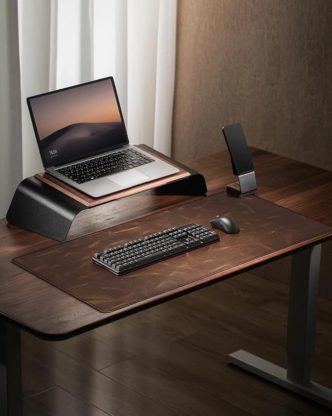 YSAGi Leather Desk Mat, 31.5"x15.8"Real Leather Desk Pad, 2mm Thick Desk Blotter - Image 8