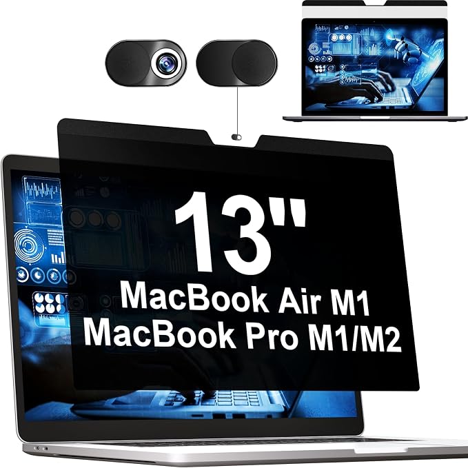 Mamol Magnetic Privacy Screen MacBook Air 13 Inch, Removable Anti Blue Light by Mamol