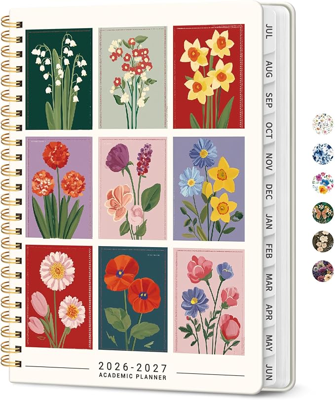 Planner 2026-2027, Academic Year Monthly and Weekly Calendar Planner, Jul 2026 by Taja