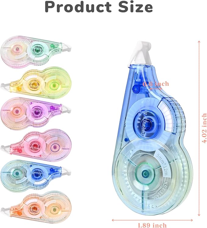 Temiary 6 Pcs Correction Tapes for Instant Corrections, Aesthetic Tape for - Image 2