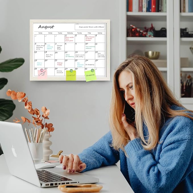 Calendar Whiteboard for Wall, 17x13 Inches Dry Erase Calendar for Wall - Image 7
