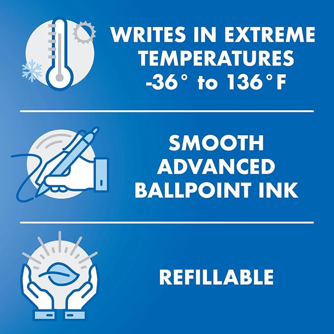 Pilot Acroball PureWhite Advanced Ink Refillable & Retractable Ball Point Pens - Image 6
