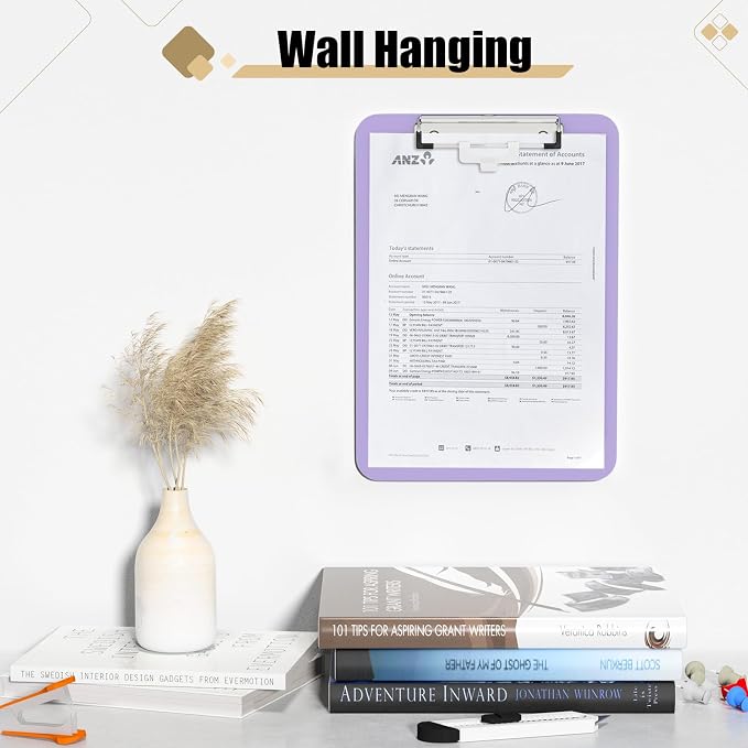 Hongri Plastic Clipboard with Pen Holder, Nurses and Women, Low Profile Clip - Image 6