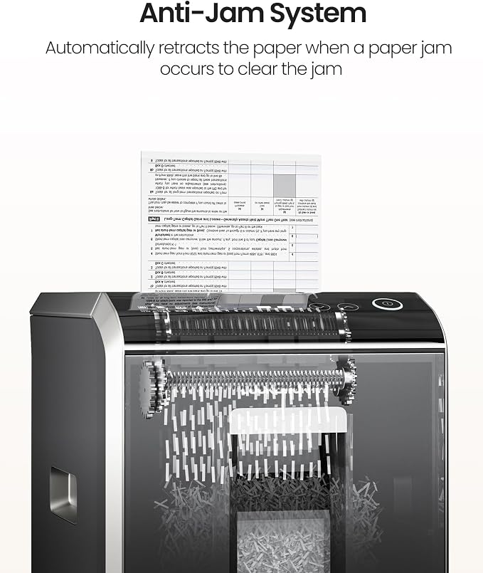 Locksworth 200-Sheet P-5 Micro-Cut Heavy-Duty Paper Shredder, 60-Min Continuous - Image 6