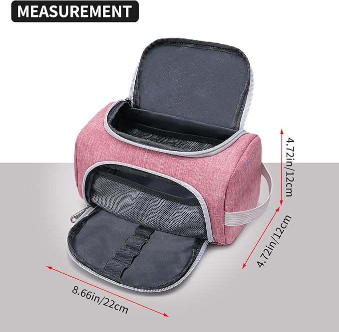 XQXA Extra Large Capacity Pencil Case Organizer, Multifunctional Pencil Pouch with Compartmens, Travel Simple Stationery Bag, Nylon Pencil Bag for Adults (Pink)-DeskLoop Office