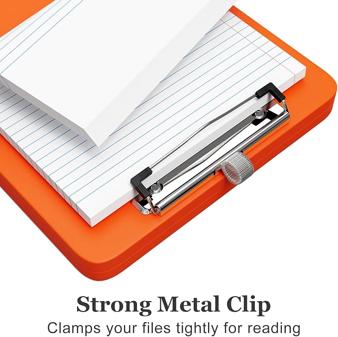 Piasoenc Small Clipboard with Storage, Clip Board with Pen Holder, School & - Image 4