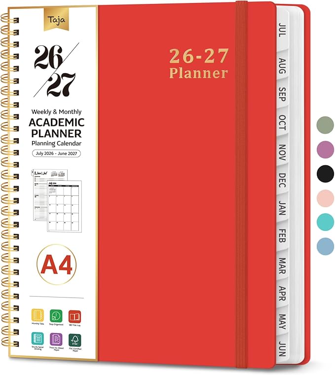 Planner 2026-2027, 8.5" x 11" Weekly and Monthly Academic Year Planner Calendar by Taja