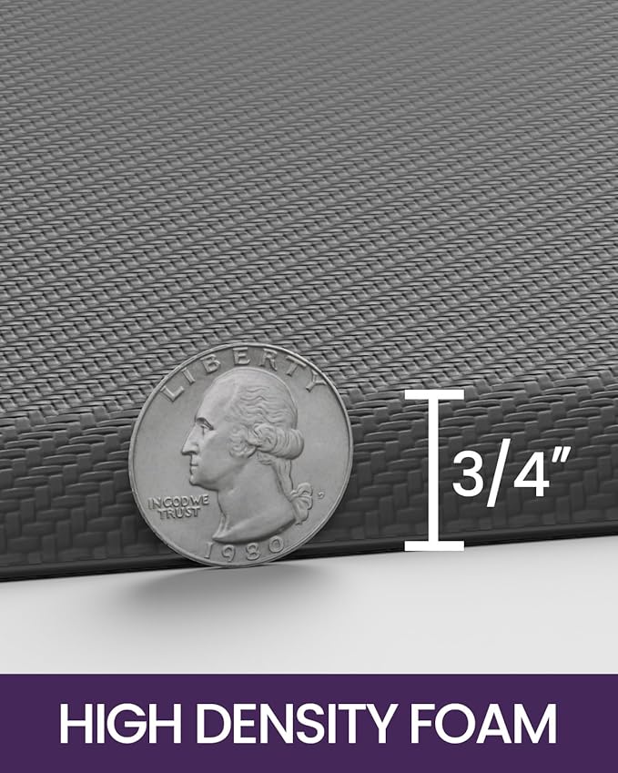 DEXI Kitchen Mat Cushioned Anti Fatigue, Non Slip Waterproof Comfort Standing Floor Rug for Kitchen, Office, Sink, Laundry, 70x20, Grey-DeskLoop Office