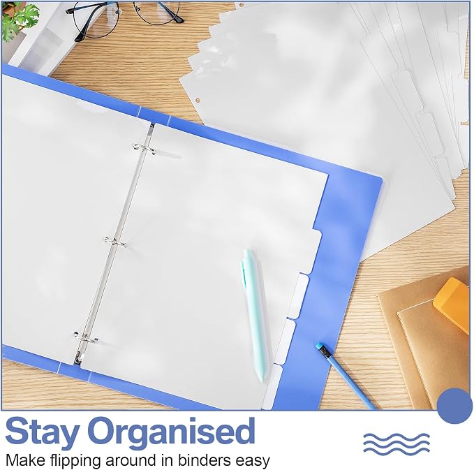 Thenshop 40 Sets/200 Pack Binder Dividers, Letter Size 9 X11.5 Inch 5 Tab - Image 6