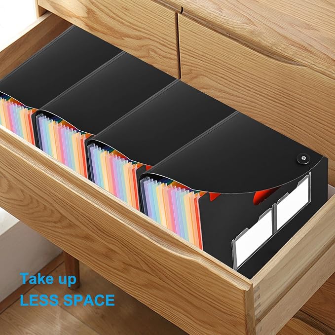 37 Pockets Accordion File Organizer Desktop Expanding File Folders - Image 7