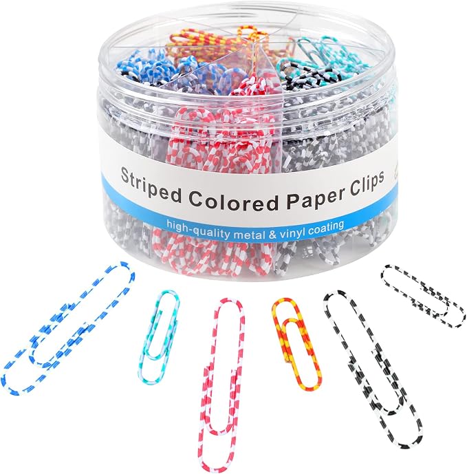 400 PCS Paper Clips, Metal Coated Paperclips, Paper Clip Assorted Sizes Medium by Joyberg