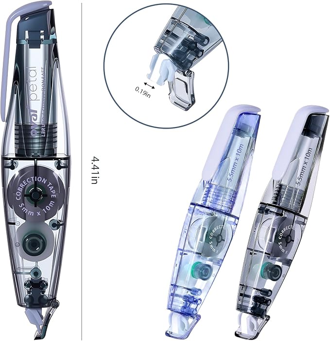 High-capacity Refillable White Correction Tape, 32.8 Feet x 0.2”, 2-Count of - Image 7
