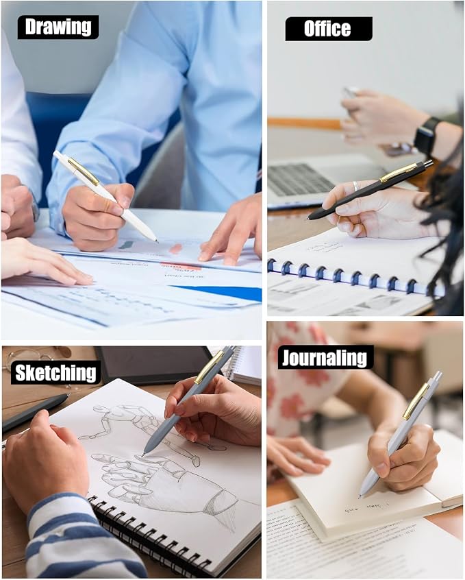 Piochoo Ballpoint Pens, 0.7mm Retractable Pen, Medium Point Pen Set - Image 7