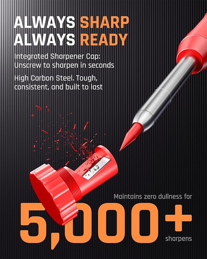 Nicpro 11 Pack Carpenter Pencil Set - Image 4