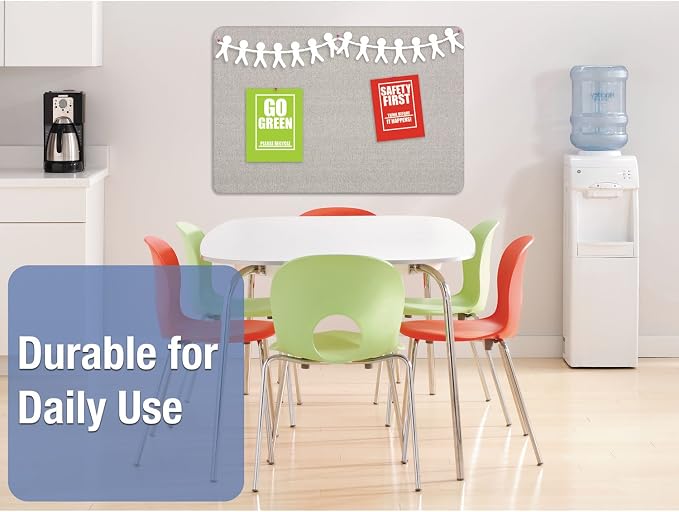 Quartet Bulletin Board 48"W x 36"H Fabric Cork Board Alternative - Image 4