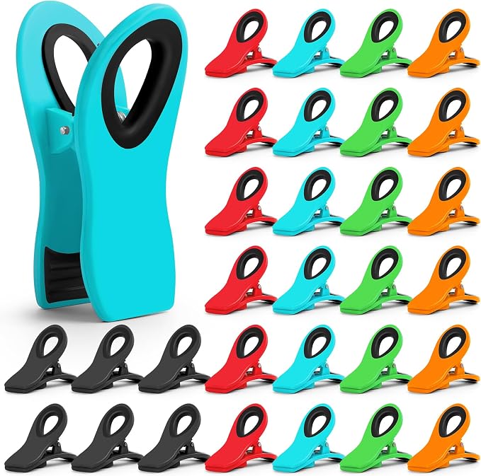 Jetmore 30 Pack Chip Clips Bag Clips, Office Paper Clamps by Jetmore