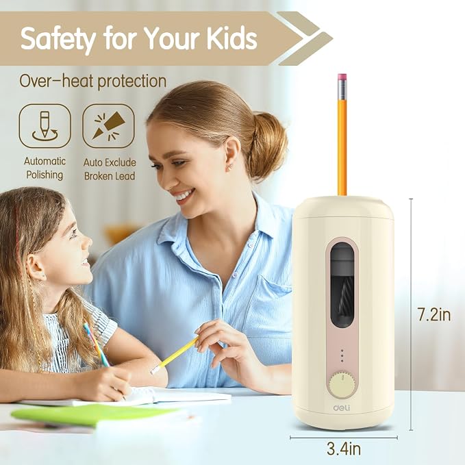 Electric Pencil Sharpener, Fully Automatic Pencil Sharpener - Image 6
