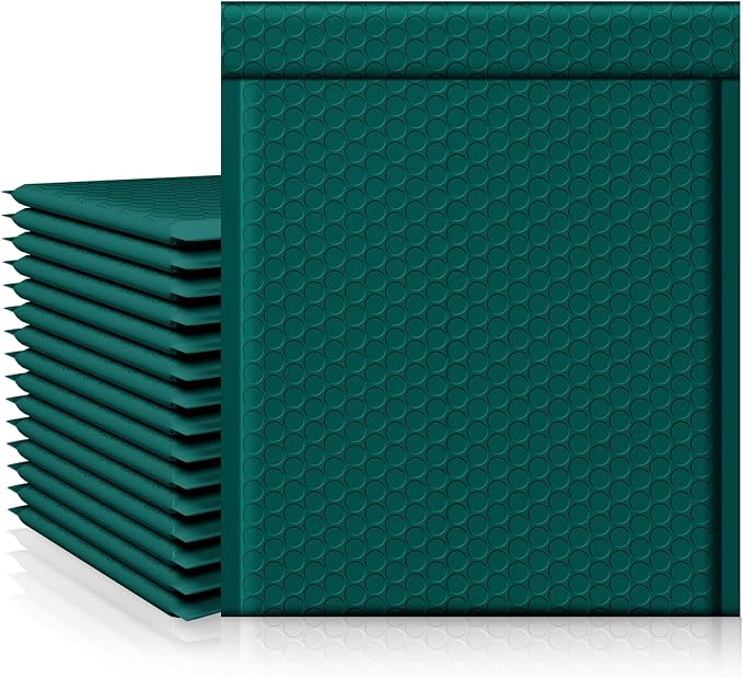 Fuxury Forest Green Bubble Mailers 8.5x12" Usable 8.5x11" Padded Envelopes | 25 by Fuxury
