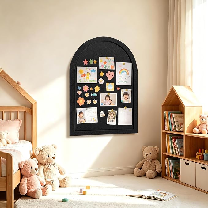 VABAMNA Arched Felt Bulletin Board 24" x 18", Grooved Edge Foldable - Image 8