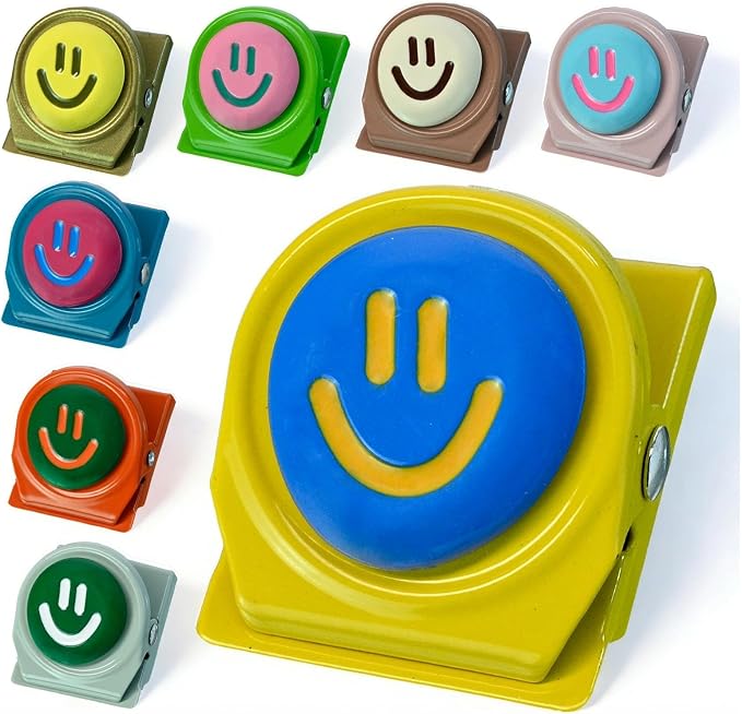 Happy Face Magnetic Clips, Magnet Clips by Eunoir