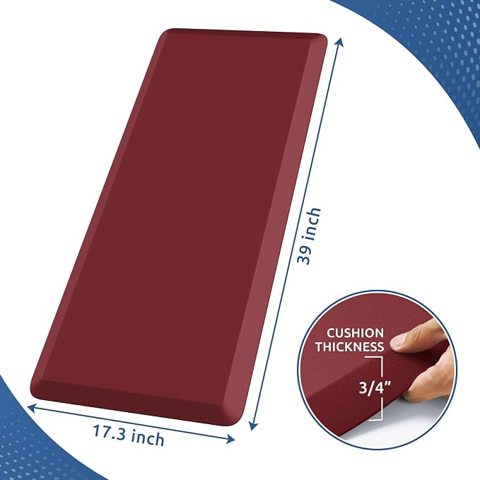 KitchenClouds Kitchen Mat Cushioned Anti Fatigue Kitchen Rug 0.8inch Water - Image 2