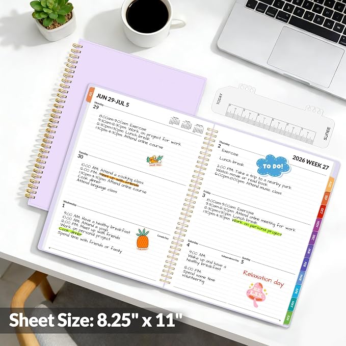 SUNEE Academic Planner 2026-2027 – Weekly & Monthly Planner, July 2026 to June - Image 6
