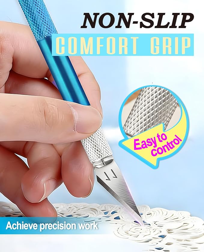 DIYSELF Craft Knife with 10 Extra #11 Blades, Precision Hobby Knife Set with - Image 4