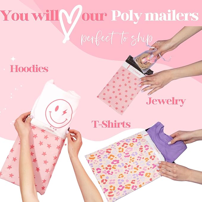 Pretty Package Store Designer Poly Mailers, Preppy Leopard, 100 Pack | Heavy - Image 5