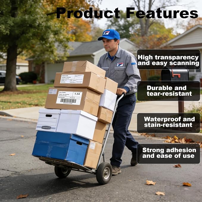 110 Pcs 7.5"x 5.5" Shipping Label Sleeves, Adhesive Clear Packing Slip Pouches - Image 4