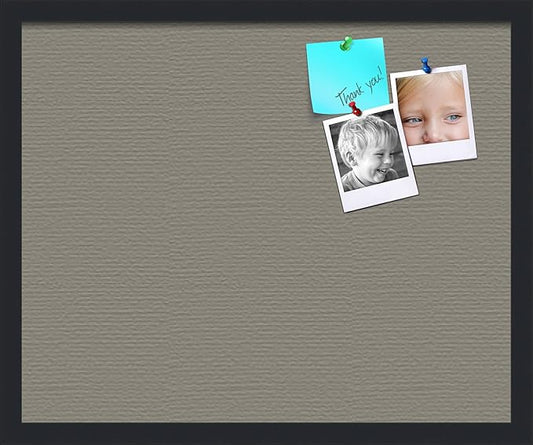 PinPix 22x18 Inch Cork Bulletin Board. This Decorative Framed Pin Board Comes with Pewter Design and a Satin Black Frame. Ideal for Home Office Decor or Message Board (PinPix-1812)-DeskLoop Office