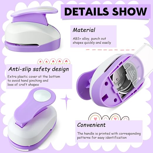 Chengu 3 Pack Craft Paper Punch Circle 2, 1 and 5/8 Inch Punch Paper Punchers - Image 3