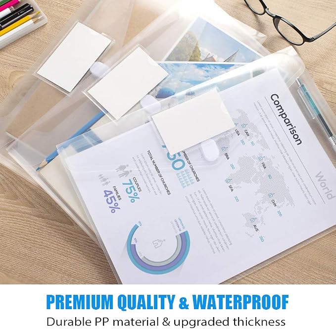 Sooez 10 Pack Plastic Envelopes File Folders - Image 5