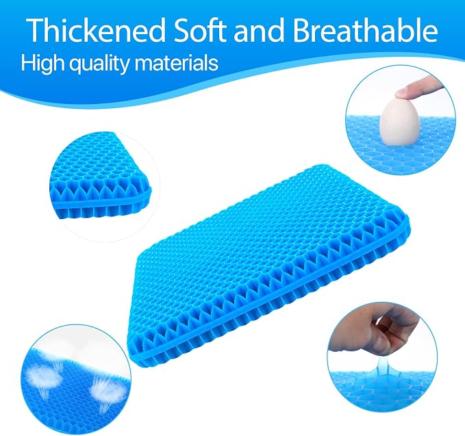 Hvllyan Gel Seat Cushion for Long Sitting, Gel Cushion for Wheelchair Soft - Image 3