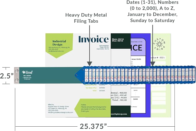 C-Line Heavy-Duty Indexed Sorter, 31 Dividers, Alpha/Numeric/Month/Date/Day - Image 4