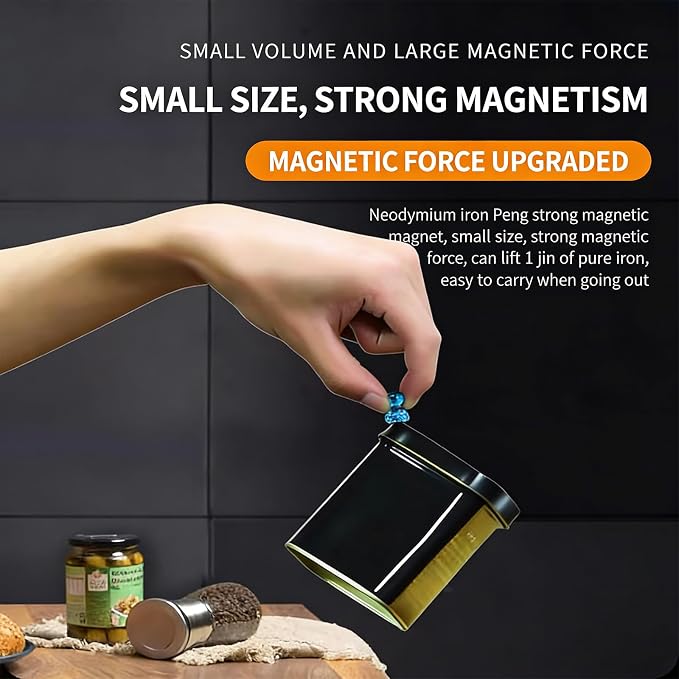 Strong Fridge Magnets, 80 Pack, 11 x 17 mm Multicolor, Heavy-Duty Magnetic Push - Image 2