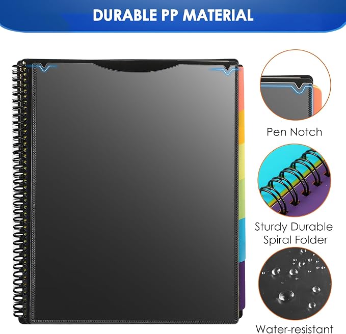 KTRIO 24 Pocket Project Organizer, Letter Size Spiral Binder, Letter Size Fit - Image 5