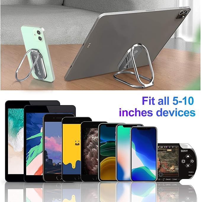 Foldable Cell Phone Stand for Desk, Adjustable Cellphone Ring Holder Finger - Image 5