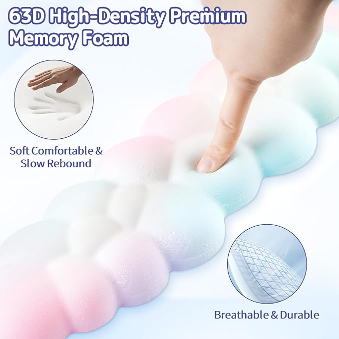 Sushret Cloud Wrist Rest Keyboard, Cloud Keyboard Wrist Pad Set - Image 4