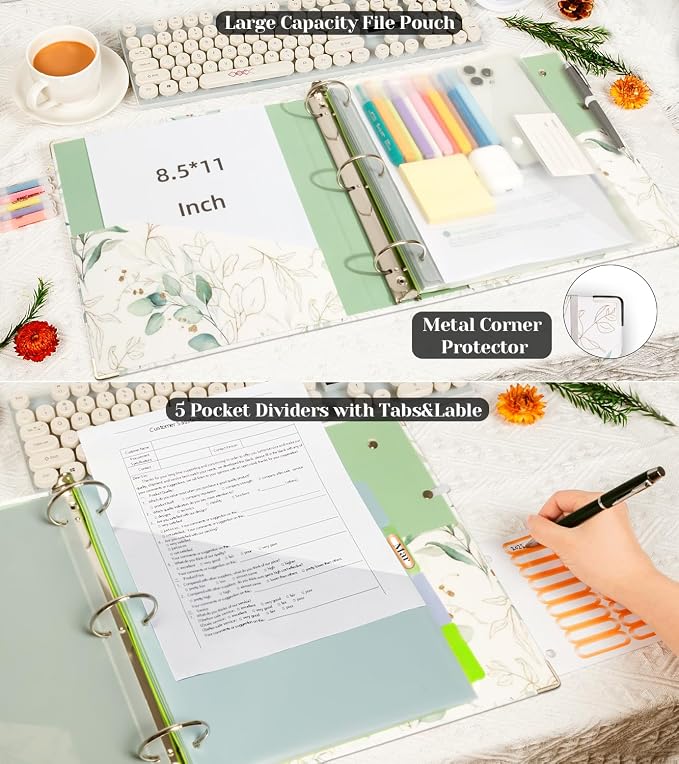 3 Ring Binder 2 Inch, Three Ring Binders Organizer - Image 3